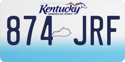 KY license plate 874JRF