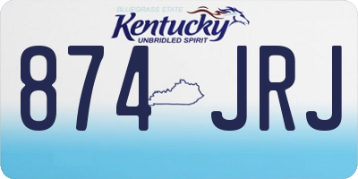 KY license plate 874JRJ