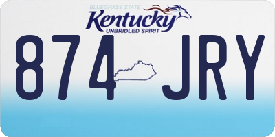 KY license plate 874JRY