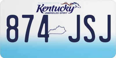 KY license plate 874JSJ