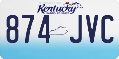 KY license plate 874JVC
