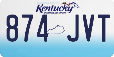 KY license plate 874JVT