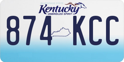 KY license plate 874KCC