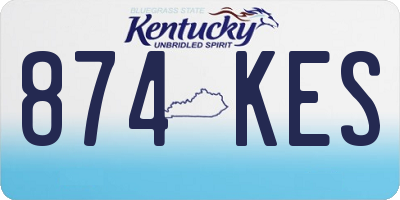 KY license plate 874KES