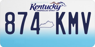 KY license plate 874KMV