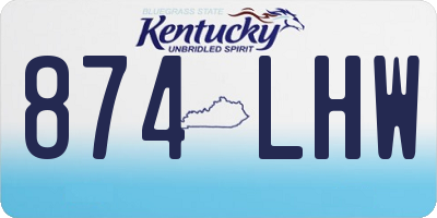 KY license plate 874LHW