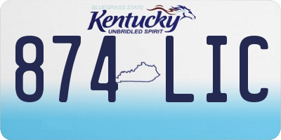 KY license plate 874LIC
