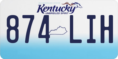 KY license plate 874LIH