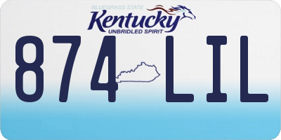 KY license plate 874LIL