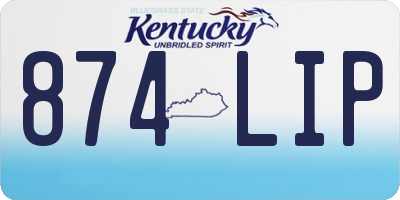 KY license plate 874LIP