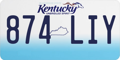 KY license plate 874LIY