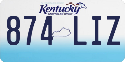 KY license plate 874LIZ