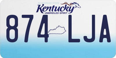 KY license plate 874LJA