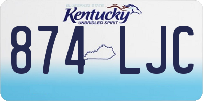KY license plate 874LJC