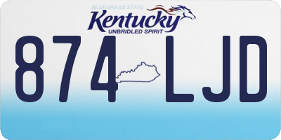 KY license plate 874LJD