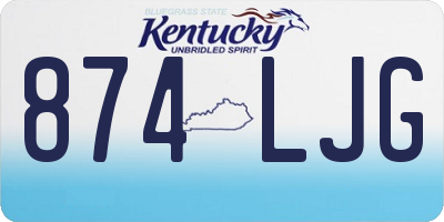 KY license plate 874LJG