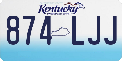 KY license plate 874LJJ