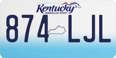 KY license plate 874LJL