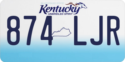 KY license plate 874LJR