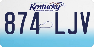 KY license plate 874LJV
