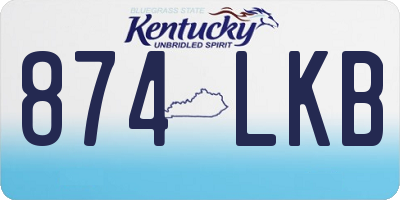KY license plate 874LKB