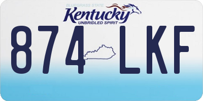 KY license plate 874LKF