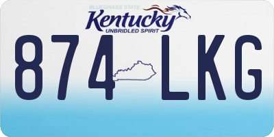 KY license plate 874LKG