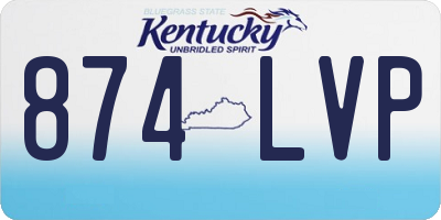 KY license plate 874LVP