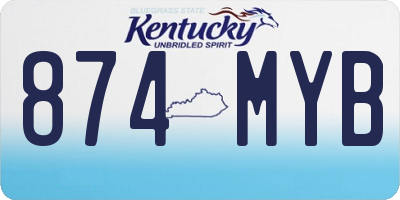 KY license plate 874MYB