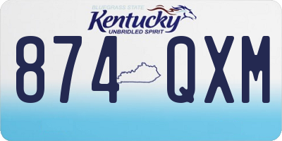 KY license plate 874QXM