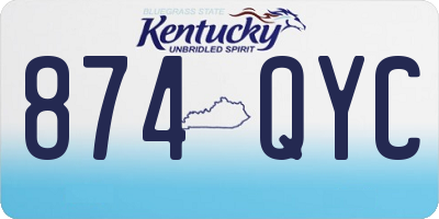 KY license plate 874QYC