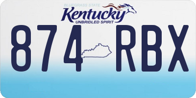 KY license plate 874RBX
