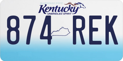 KY license plate 874REK