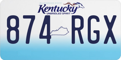 KY license plate 874RGX