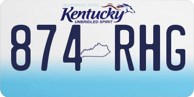 KY license plate 874RHG
