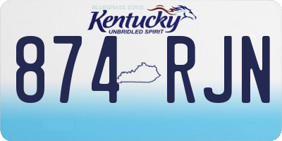KY license plate 874RJN