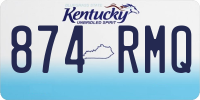 KY license plate 874RMQ