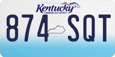 KY license plate 874SQT