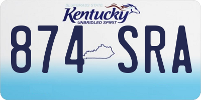 KY license plate 874SRA