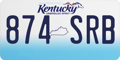 KY license plate 874SRB