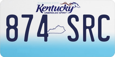 KY license plate 874SRC