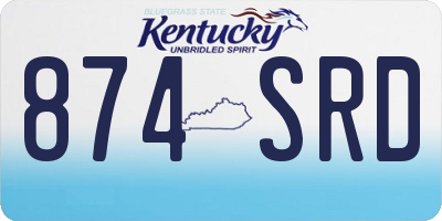KY license plate 874SRD