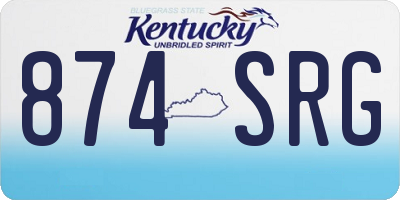 KY license plate 874SRG