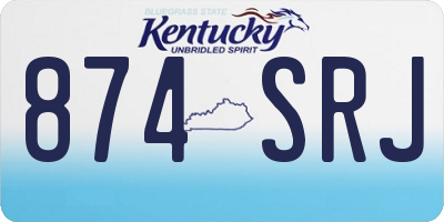 KY license plate 874SRJ