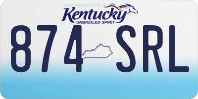 KY license plate 874SRL