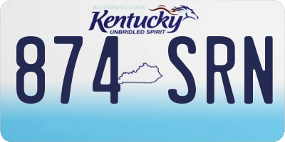 KY license plate 874SRN