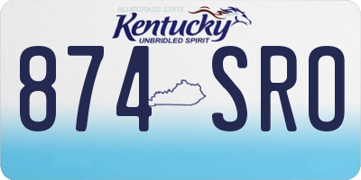 KY license plate 874SRO