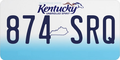 KY license plate 874SRQ