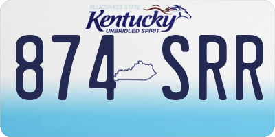 KY license plate 874SRR
