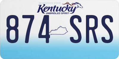 KY license plate 874SRS